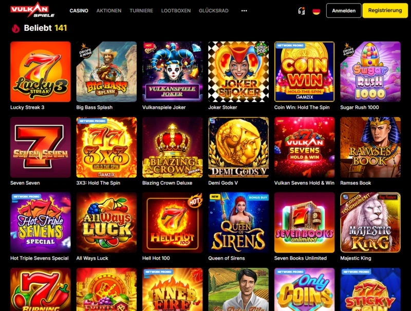 vulkanspiele games page