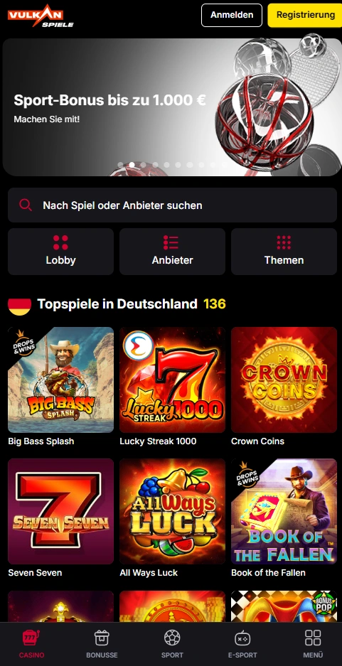 vulkanspiele mobile home page