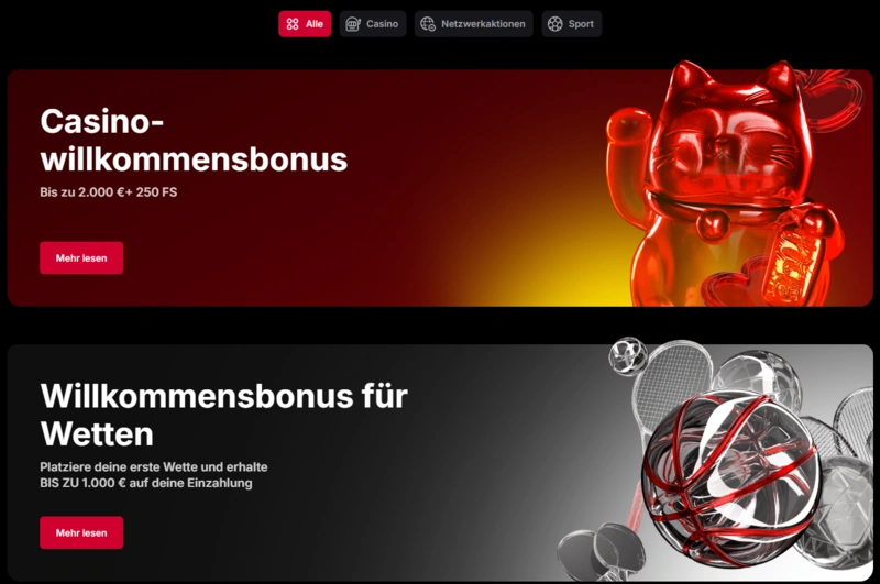 vulkanspiele welcome bonus page